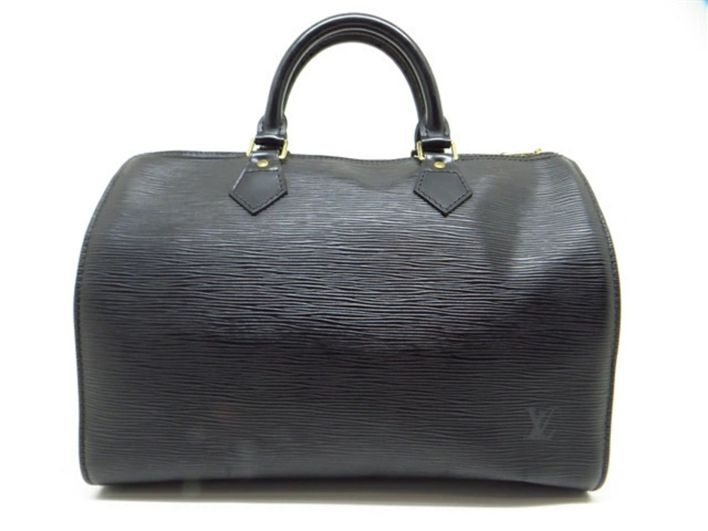 LOUIS VUITTON Speedy Epi Leather Handbag Noir Black